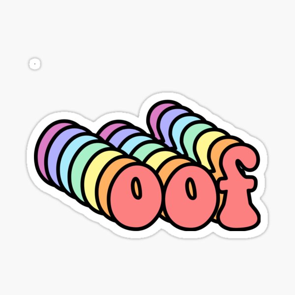 Oof Stickers Redbubble - roblox oof decal