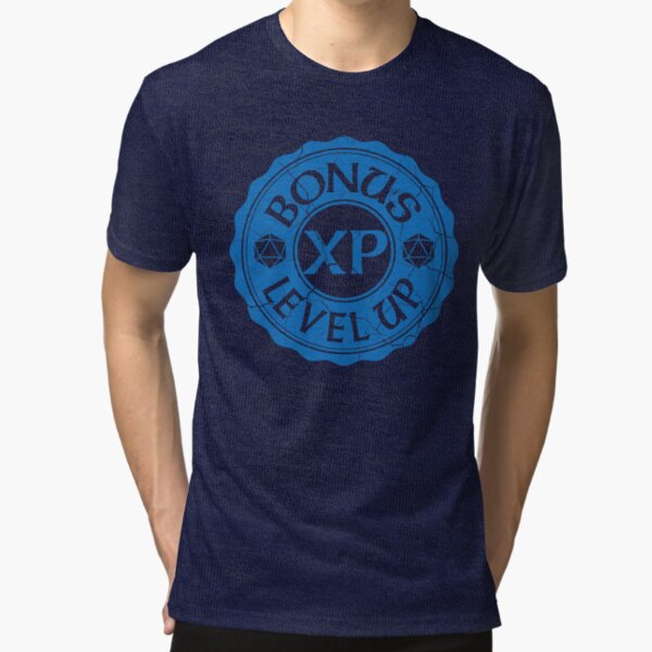 d20 Bonus XP Level Up Tri-blend T-Shirt