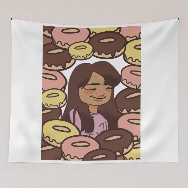 Item preview, Happy Girl with Yummy Glazed Donuts! designed and sold by TrypPie.