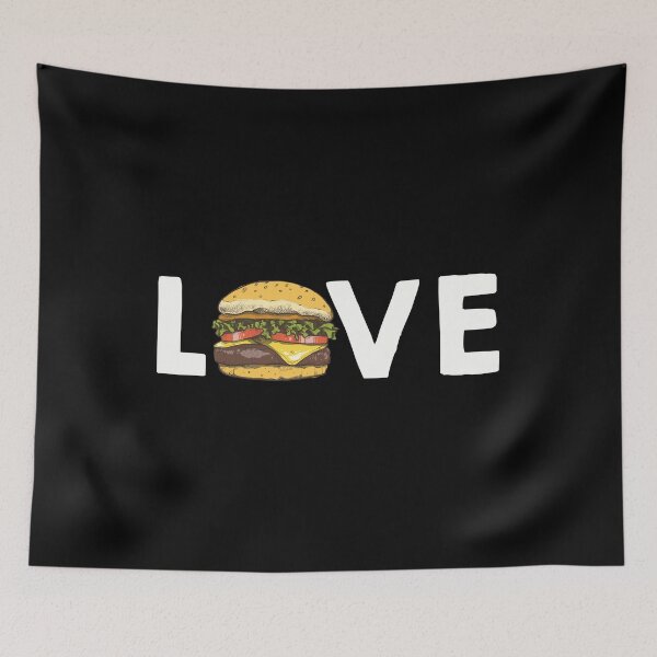 Item preview, Love Hamburgers Fast Food Addict Cute Joke Gag Gift designed and sold by Bronby.