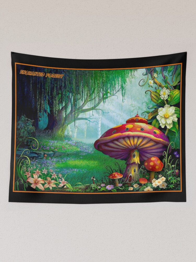 Abstract discount mushroom tapestry