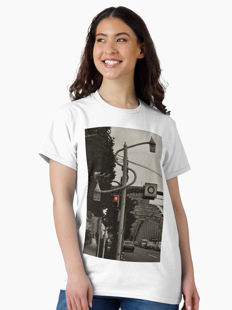 Thumbnail 2 of 7, Classic T-Shirt, Autumn in Japan: Red Crossing designed and sold by Jdubphotog.