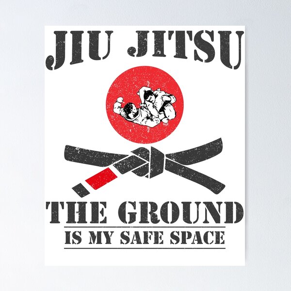 Item preview, The Ground Is My Safe Space - Funny Bjj Brazilian Jiu Jitsu Grappling T-Shirt  designed and sold by mrsmitful.