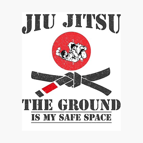 Item preview, The Ground Is My Safe Space - Funny Bjj Brazilian Jiu Jitsu Grappling T-Shirt  designed and sold by mrsmitful.