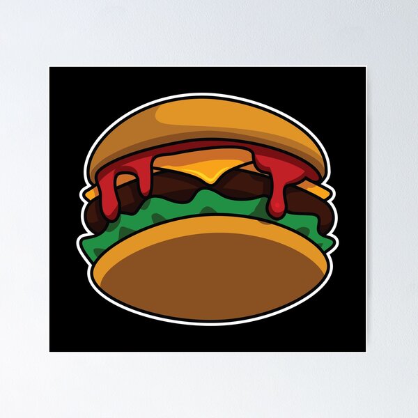 Item preview, Cute Cheeseburger Cheese Ketchup Kids Fast Food designed and sold by Bronby.