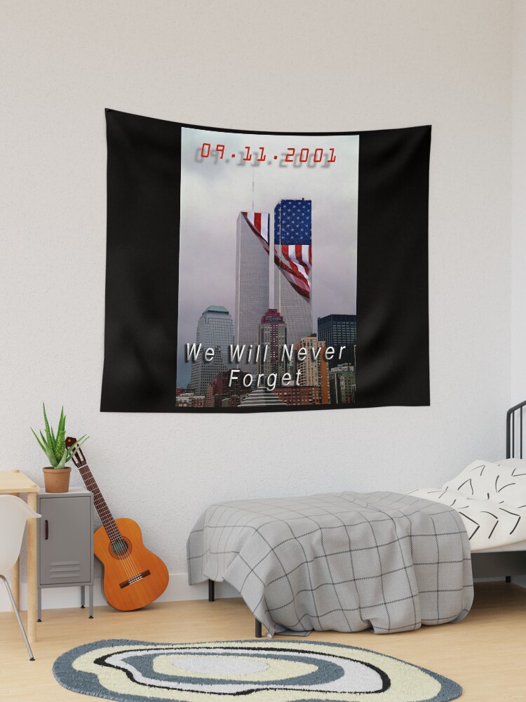 Tapestry, 9-11 - We Will Never Forget designed and sold by Warren Paul Harris