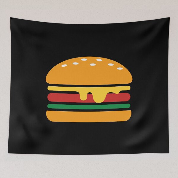 Item preview, Cute Retro 80s Hamburger Fast Food Lover Sign designed and sold by Bronby.