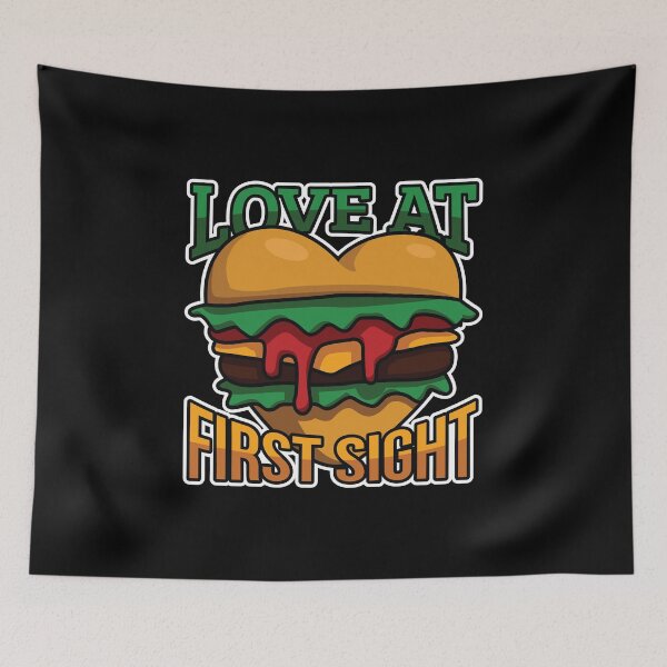 Item preview, Love At First Sight Hamburger Heart Fast Food Lover designed and sold by Bronby.