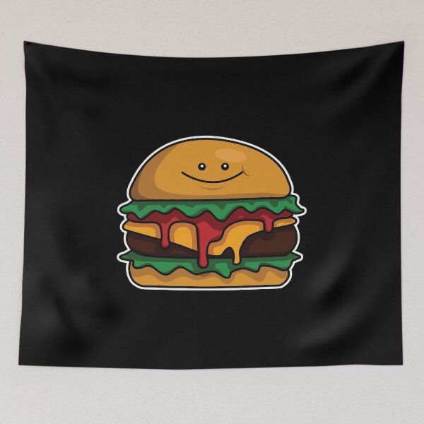 Item preview, Cute Happy Fast Food Hamburger Cartoon Kids designed and sold by Bronby.