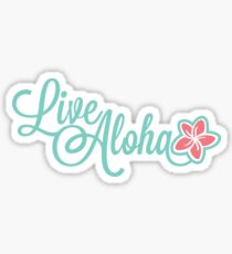 Pegatina Live Aloha, Plumeria