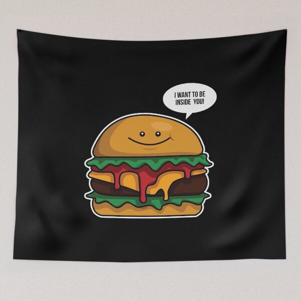 Item preview, Cute Hamburger I Want To Be Inside You Fast Food designed and sold by Bronby.