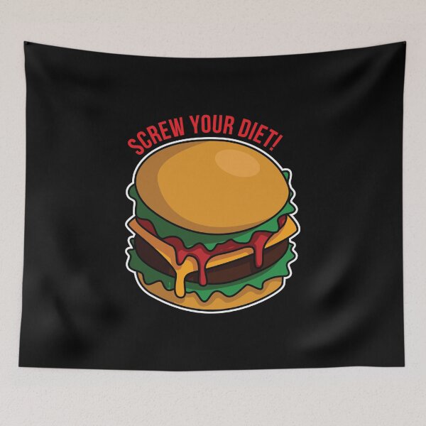 Item preview, Big Stack Fast Food Hamburger Junk Foods Tower designed and sold by Bronby.