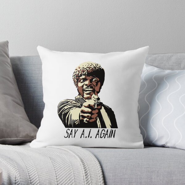 SAY A.I. AGAIN Throw Pillow