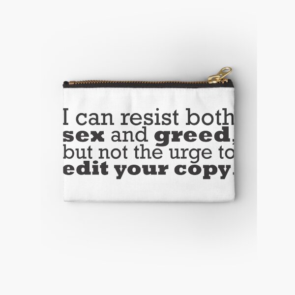 Item preview, Copywriter - sex & greed designed and sold by DarwinAdams.