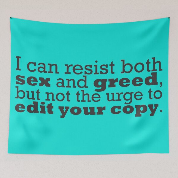 Item preview, Copywriter - sex & greed designed and sold by DarwinAdams.