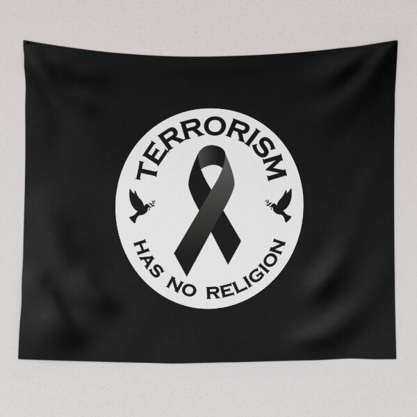 Item preview, Terrorism Has No Religion - White Circle designed and sold by 4wordsmovement.