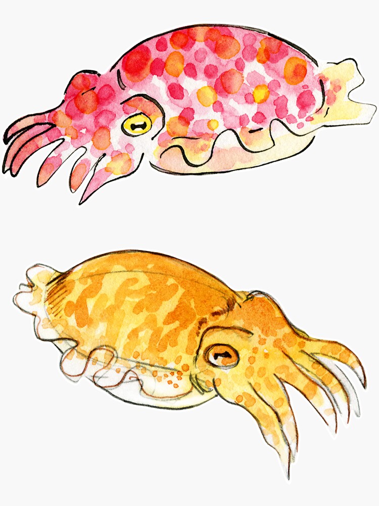 Thumbnail 3 of 3, Sticker, Cuttle Buddies designed and sold by LadyGreenPea.