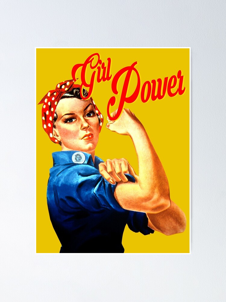Strong woman vintage poster, inspirational woman power print, gift for woman