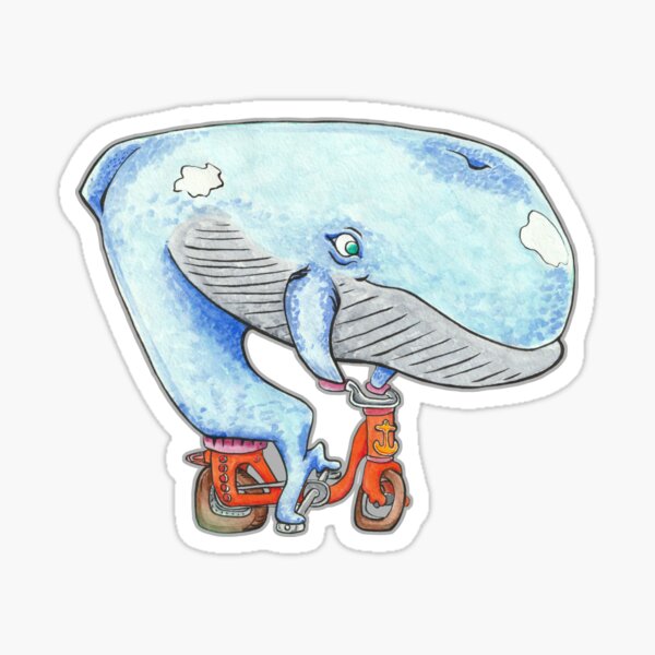 A Whale of a Bike Ride Sticker