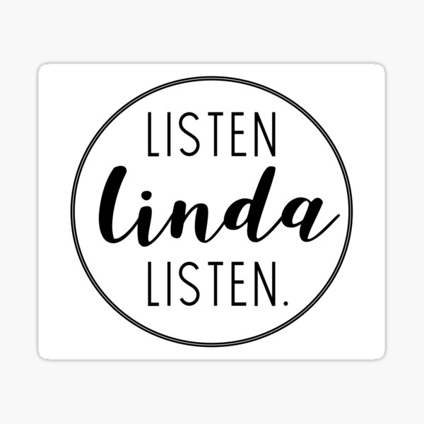 Escuchar Linda Escuchar Pegatina