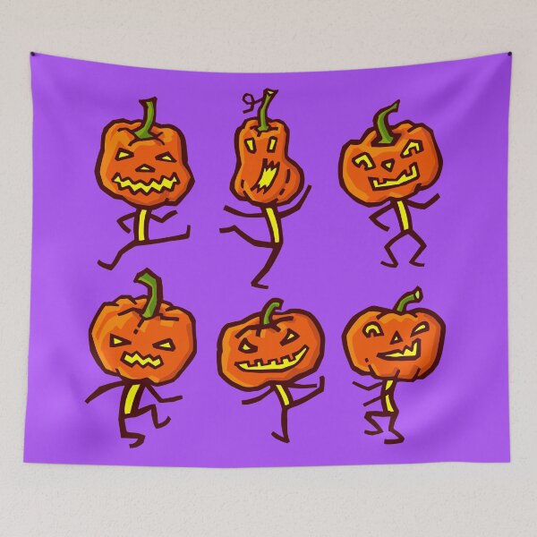 Item preview, Six dancing pumpkins -2 designed and sold by Irina Ivanova.