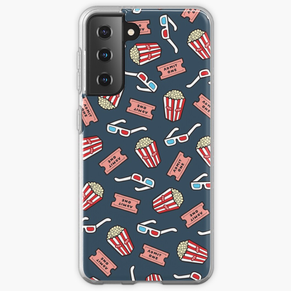 Movie Pattern in Dark Blue Case & Skin for Samsung Galaxy