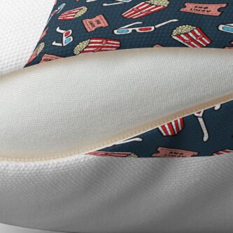 Alternate view of Movie Pattern in Dark Blue Floor Pillow