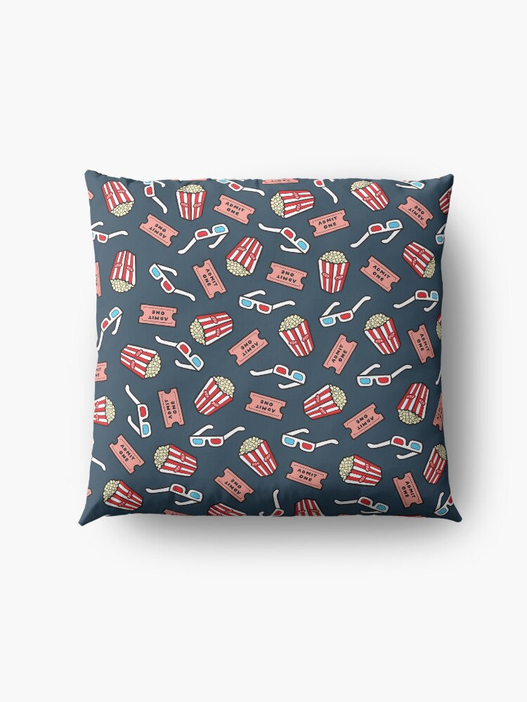 Alternate view of Movie Pattern in Dark Blue Floor Pillow