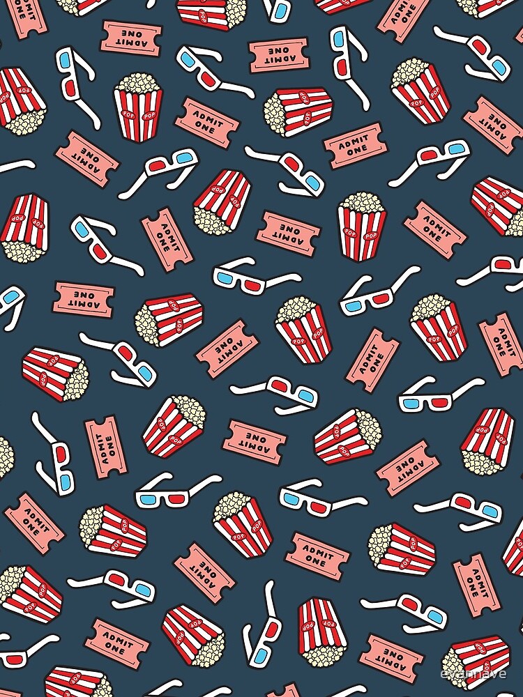 Movie Pattern in Dark Blue by evannave