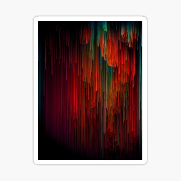 Item preview, Volcanic Glitches - Abstract Pixel Art designed and sold by Jennifer Walsh Design.