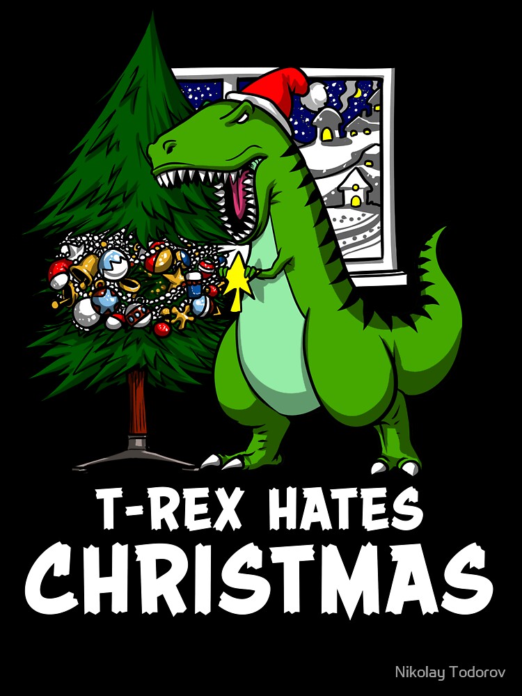 t rex hates christmas shirt