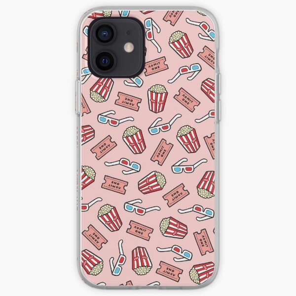 Movie Pattern in Pastel Pink iPhone Soft Case