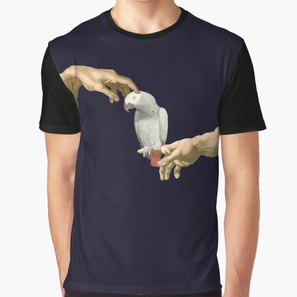 scritching an african grey Graphic T-Shirt