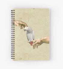 scritching an african grey #full Spiral Notebook