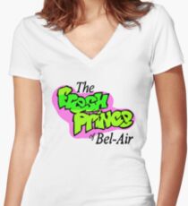 Fresh Prince logo Women's Fitted V-Neck T-Shirt