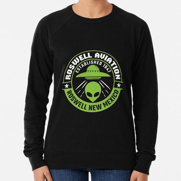 Roswell New Mexico Alien UFO Lightweight Sweatshirt
