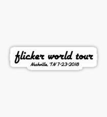 Flicker World Tour w/custom show date - Nashville Sticker