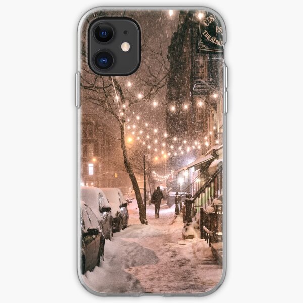 East Village in the Snow - New York City iPhone Soft Case