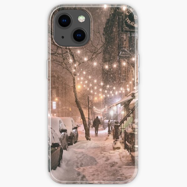 East Village in the Snow - New York City iPhone Soft Case