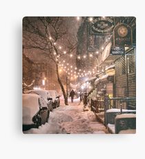 Lienzo metálico East Village in the Snow - New York City