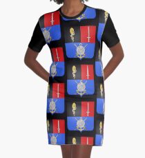 French France Coat of Arms 16865 Blason Hyacinthe Yves Philippe Potentien de Bougainville Graphic T-Shirt Dress