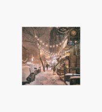 Lámina de exposición East Village in the Snow - New York City