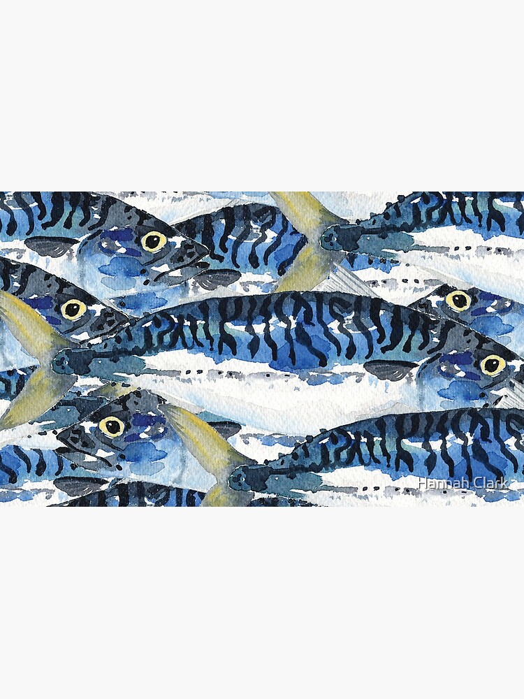 "Watercolour Mackerel Fish Pattern" Mug by hlclarkillo Redbubble