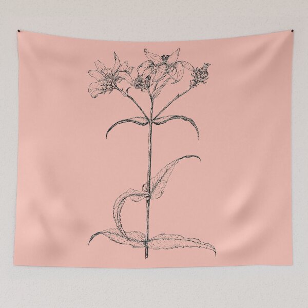 Item preview, Scientific Daisy Pink Flower Drawing designed and sold by Kaleigh Day.