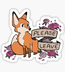 please leave Sticker
