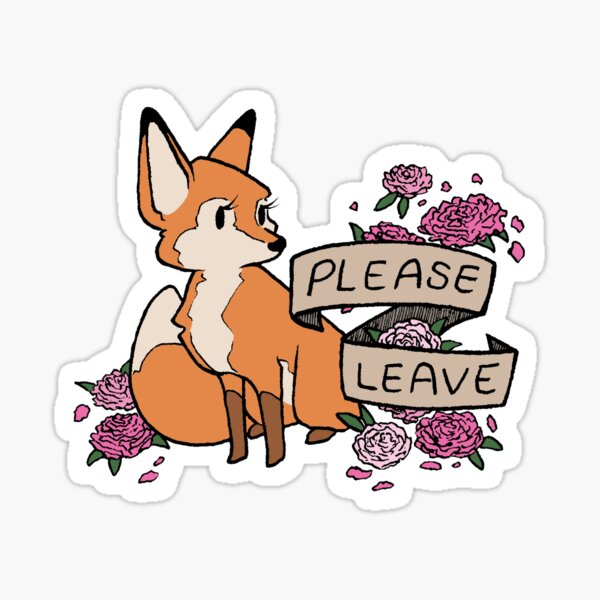 please leave Sticker