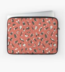 Red and Black Abstract Cut Out Shapes Laptop Sleeve