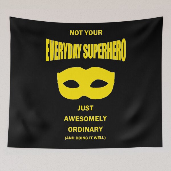 Item preview, Not Your Everyday Superhero - Black And Yellow designed and sold by 4wordsmovement.