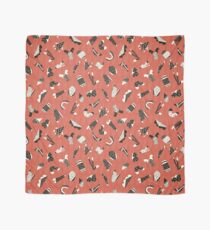 Red and Black Abstract Cut Out Shapes Scarf