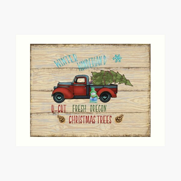 Red Ford Christmas Truck Gifts Merchandise Redbubble